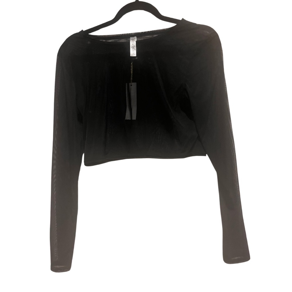 Sheer black crop